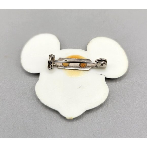 1970's Disney Mickey Mouse Lapel Pin Brooch Hard Plastic Disneyana - Picture 2 of 2